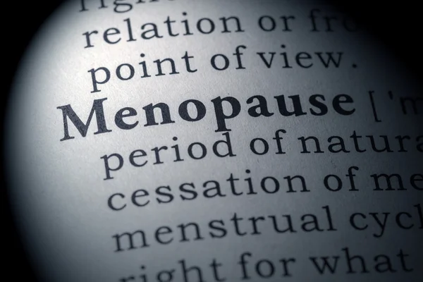 Словарное определение менопаузы — стоковое фото