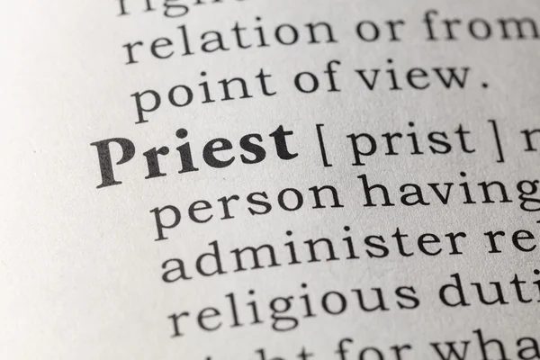 Словник визначення священика — стокове фото