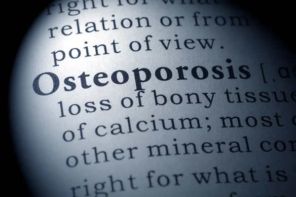 Словник визначення остеопорозу — стокове фото