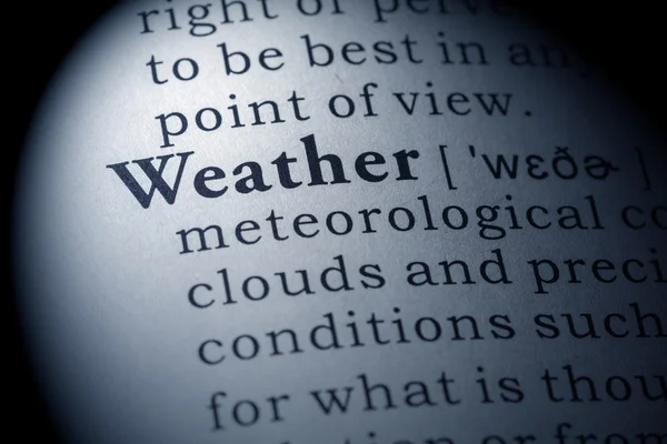 Dictionary definition of Weather