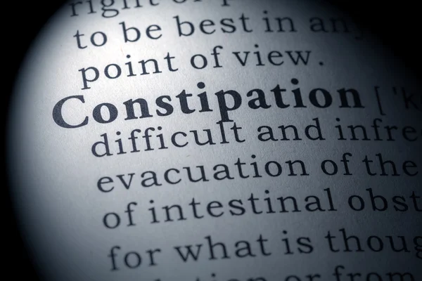 Woordenboekdefinitie van constipatie — Stockfoto