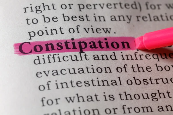 Dictionary definition of constipation — Stock Photo, Image