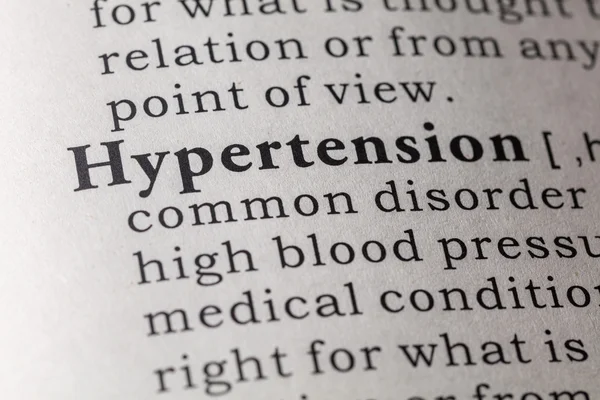 Słownikowej definicji nadciśnienia tętniczego — Zdjęcie stockowe