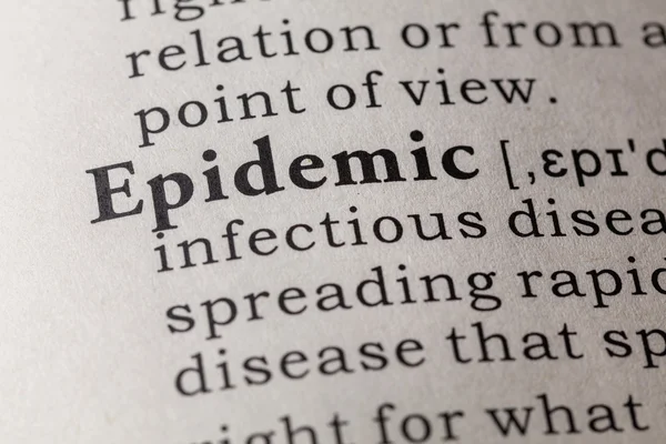 Dictionary definition of epidemic — Stock Photo, Image