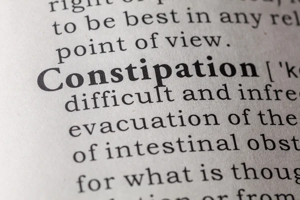 Woordenboekdefinitie van constipatie — Stockfoto