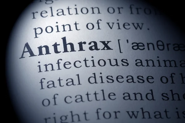 Dictionary definition of anthrax — Stock Photo, Image