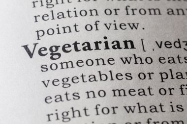 Vejetaryen sözlük tanımı
