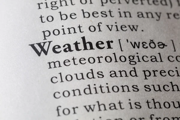 Définition du dictionnaire météo — Photo
