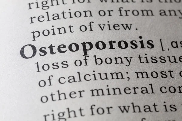 Słownikowej definicji osteoporozy — Zdjęcie stockowe