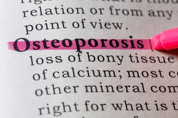 Словарное определение остеопороза — стоковое фото