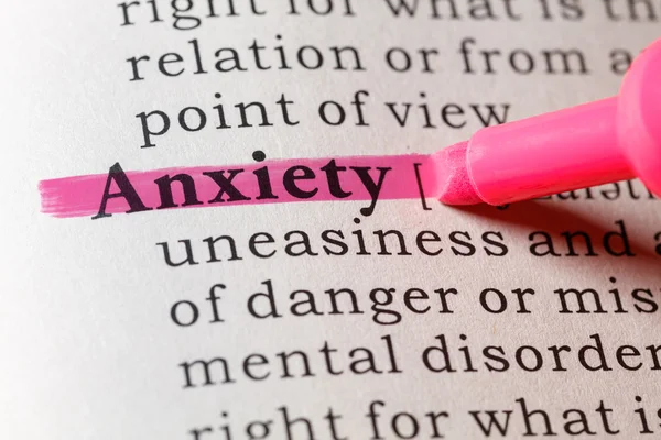 Dictionary definition of anxiety — Stock Photo, Image