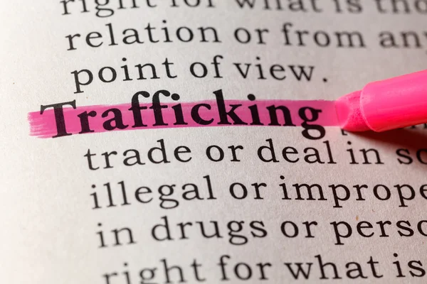 Słownikowej definicji handlu ludźmi — Zdjęcie stockowe
