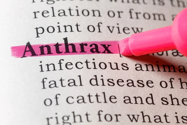 Woordenboekdefinitie van anthrax — Stockfoto