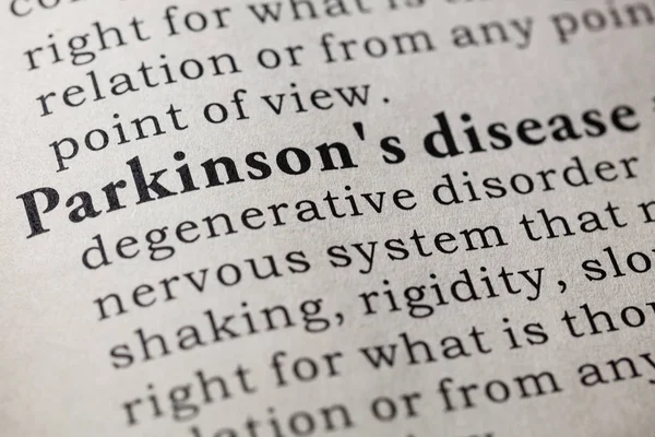 Definition of Parkinson's disease — Stock Photo, Image