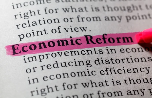 Definition of economic reform — Stock Photo, Image