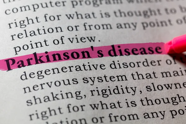 Definicja choroby Parkinsona — Zdjęcie stockowe