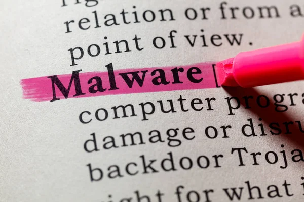 Definition of Malware — Stock Photo, Image