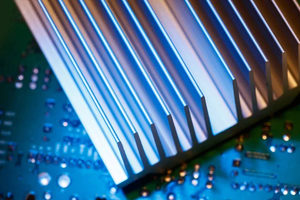 Blue chipset heatsink — Stock Photo, Image