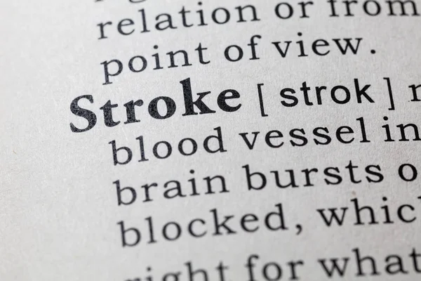 Definition of stroke — Stock Photo, Image