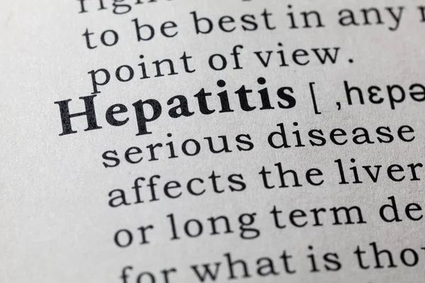 Definitie van hepatitis — Stockfoto