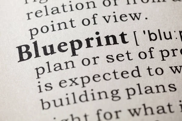 Definition of blueprint — Stock Photo, Image