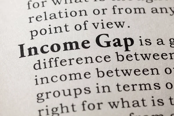 Definition of income gap — Stock Photo, Image