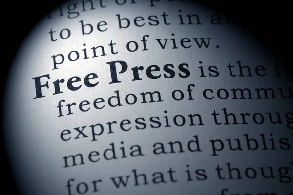 Definition of free press — Stock Photo, Image