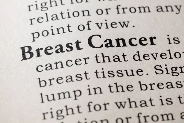 Definición de cáncer de mama — Foto de Stock