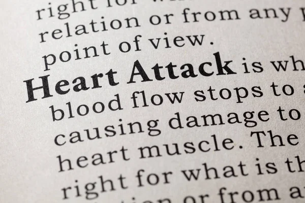 Definition of heart attack — Stock Photo, Image