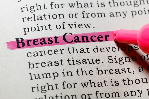 Definición de cáncer de mama — Foto de Stock