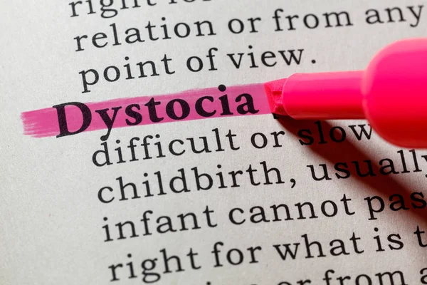 Definition of dystocia — Stock Photo, Image