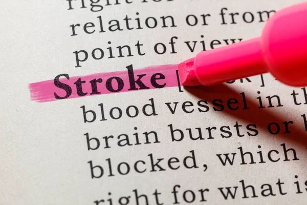 Definition of stroke — Stock Photo, Image