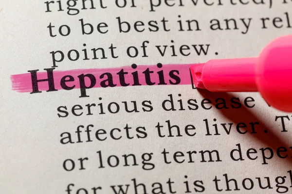 Definition of hepatitis — Stock Photo, Image