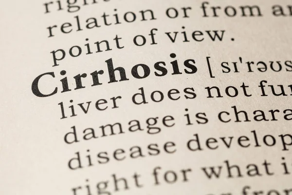 Definition of cirrhosis — Stock Photo, Image