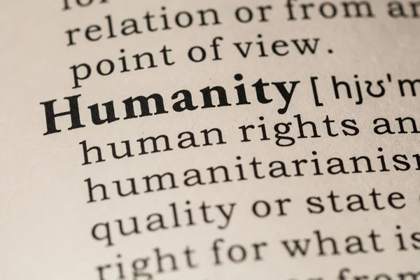 Definition of humanity — Stock Photo, Image
