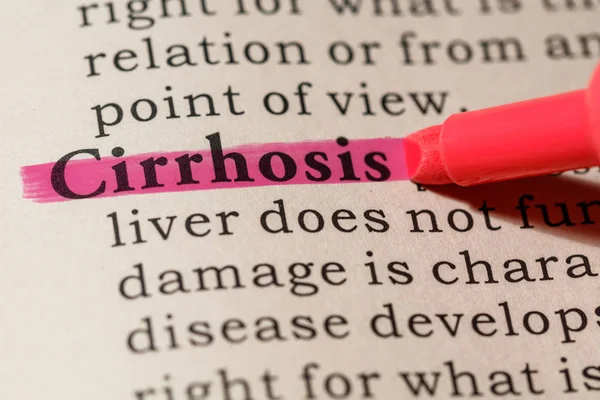 Definition of cirrhosis — Stock Photo, Image