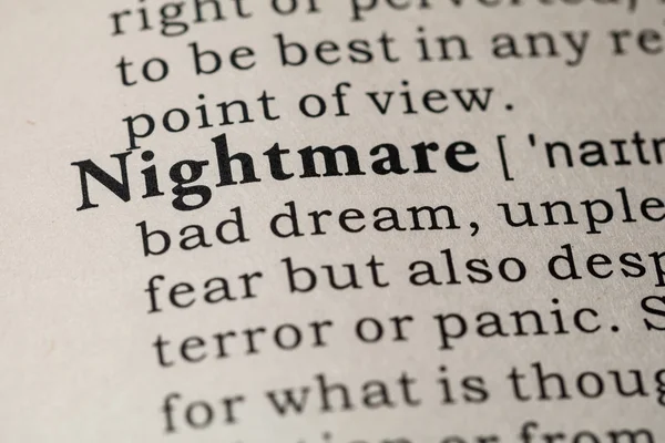 Definice z noční můry — Stock fotografie