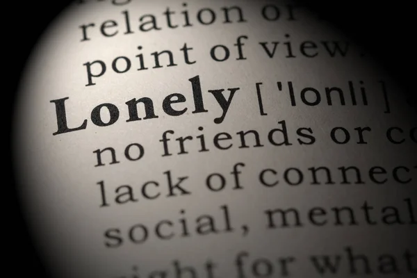 Definition of lonely — Stock Photo, Image