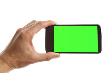 el bir cep telefonu tutarak