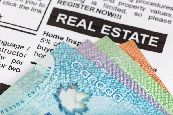 Canadian dollar and real estate ad