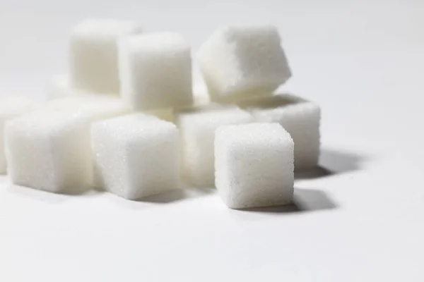 White sugar cubes — Stock Photo, Image