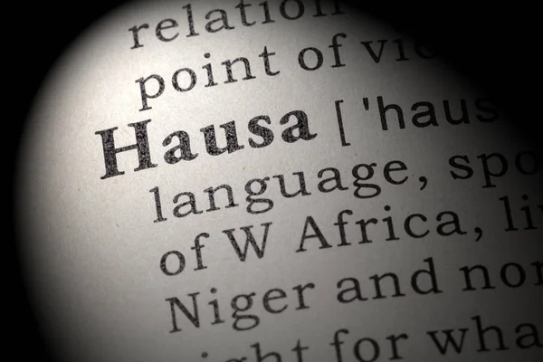 Definition av Hausa — Stockfoto