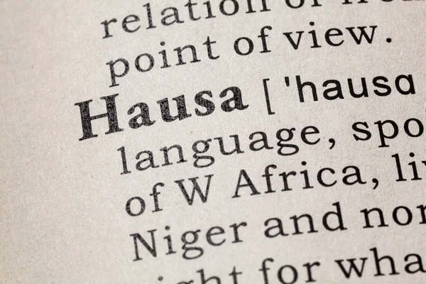 Definicja Hausa — Zdjęcie stockowe