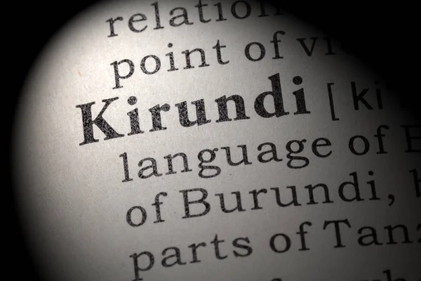 Definition av Kirundi — Stockfoto