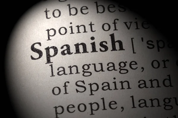 Definition of Spanish — Stock Photo, Image