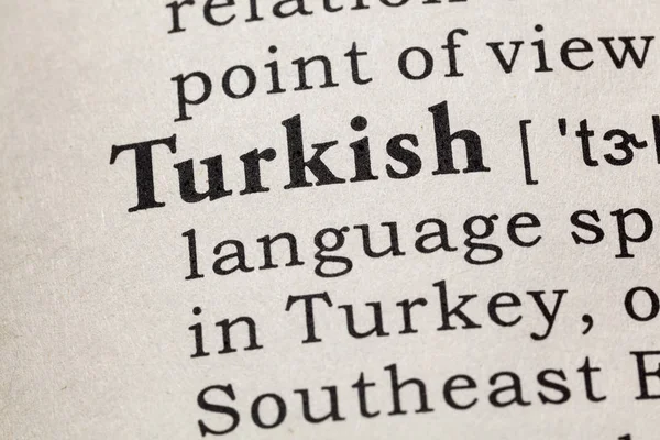 Definition av turkiska — Stockfoto