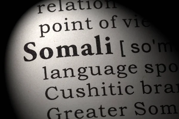 Definition of Somali — Stock Photo, Image