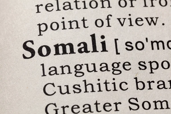 Definition of Somali — Stock Photo, Image