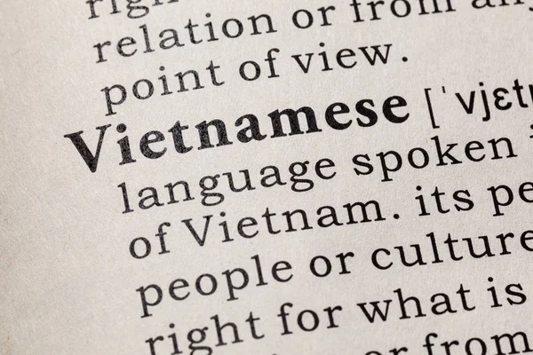 Definition of Vietnamese — Stock Photo, Image