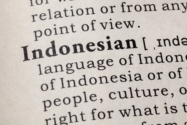 Definição de indonésio — Fotografia de Stock